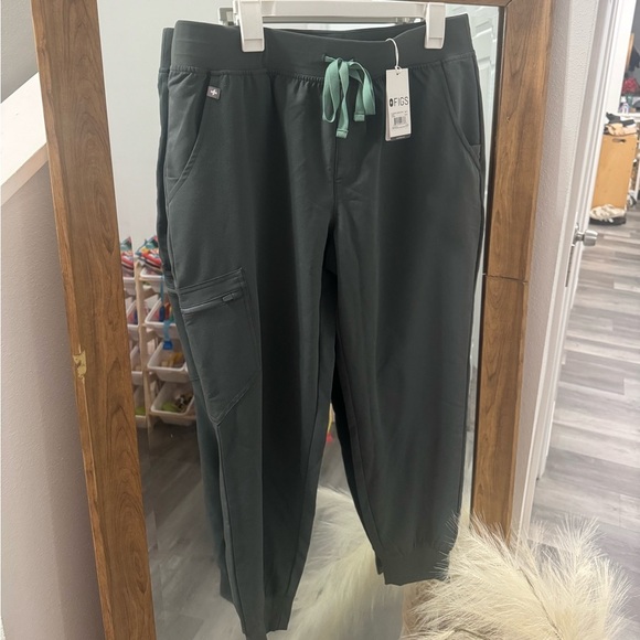 BNWT Women’s FIGS High Waisted Zamora Jogger Scrub Pants- Bonsai - Picture 3 of 5